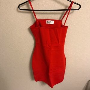 Mini red dress